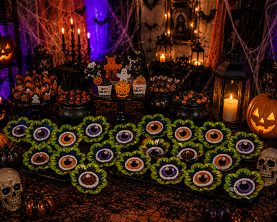 Forminha Para Doces Sweet Halloween Olho - 30 Unidades