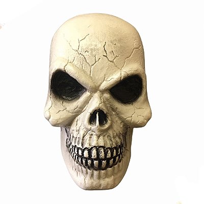 Crânio de Halloween Caveira para Decoração Branca - 28cm