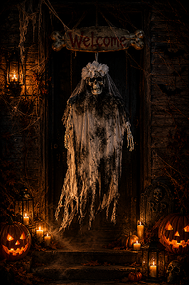 Assombração Noiva Pendurada Halloween - 70 cm
