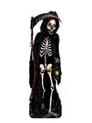 Totem de Mesa Morte Halloween 24cm x 12cm - 5 Unidades