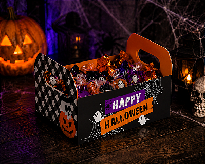 Cesta Montada Happy Halloween 16x11 cm