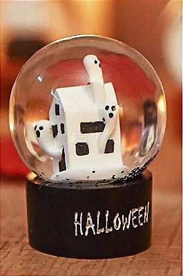 Mini Globo de Água Casa Fantasmas Halloween