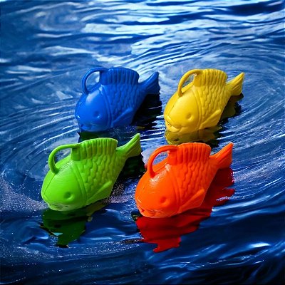 Peixinhos De Plástico para Pescaria De Festa Junina 9,5cm X 5cm - 10 Unidades