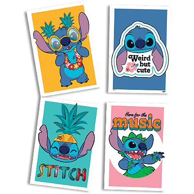 Quadros Decorativos Stitch - 4 un
