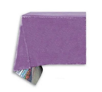 Toalha De Mesa Metalizada Violeta 137 x 183 cm