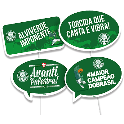 Placas Divertidas Palmeiras - 4 un