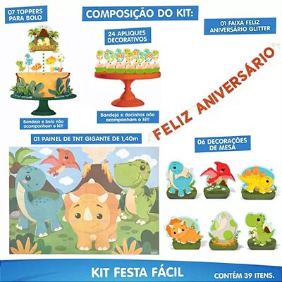 Kit Festa Fácil Dino Baby