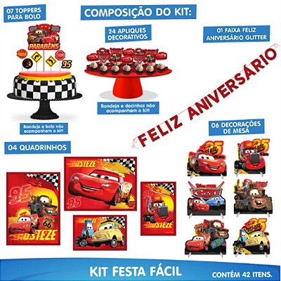 Kit Festa Fácil Carros - 39 Itens