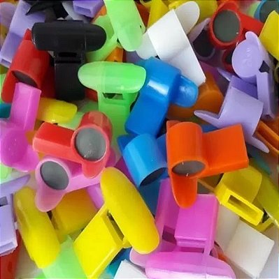 Apito Juiz de Plástico Colorido - 20 Unidades