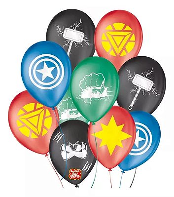Balões Latex Vingadores Avengers 9 - 25 Un