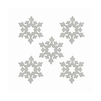 Aplique Glitter Flocos de Neve em EVA 5 cm - 5 unidades