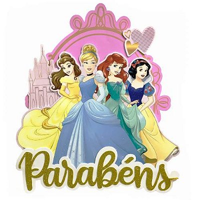 Painel Festa Princesas Disney 3D em EVA