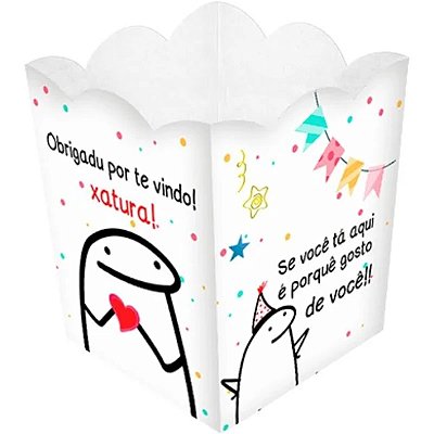 Pratinho Festa Flork Meme Prato Aniversário 8 Unidades