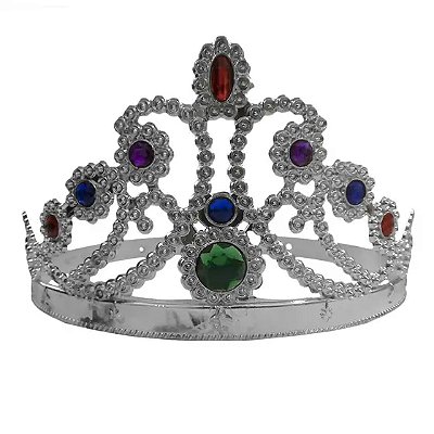 Coroa de Princesa de Plástico Ajustável com Pedras