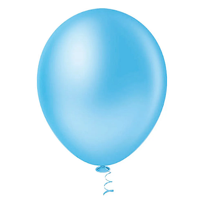 Balão Azul Claro 9 Polegadas - 50 unidades
