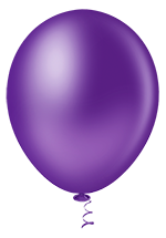 Balão Roxo 9 Polegadas - 50 unidades