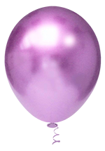 Balão Platinado Cromado Violeta 9 Polegadas (23cm) - 25 unidades