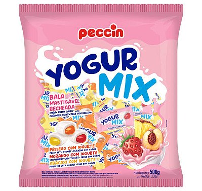 Bala Recheada Yogurmix Sortido - 500g