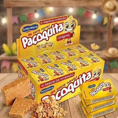 Paçoca Quadrada Paçoquita Embalada - Caixa 1KG - 50 Unidades
