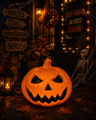 Abóbora Para Decoração de Halloween 18cm