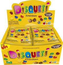 Display de Disqueti de Sabor Amendoim 960g com 16 pacotinhos de 60g - Dori