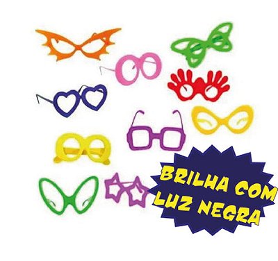 Óculos Neon sem Lentes 12 unidades