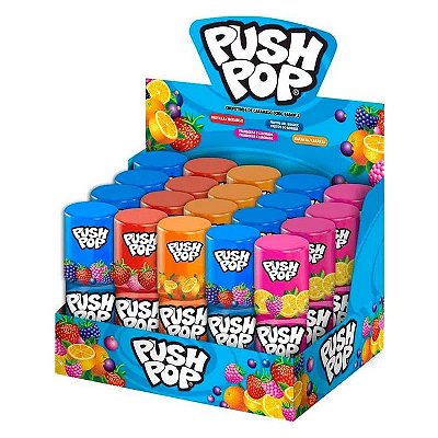 Pirulito Push Pop Frutas Sortido - 20 unidades