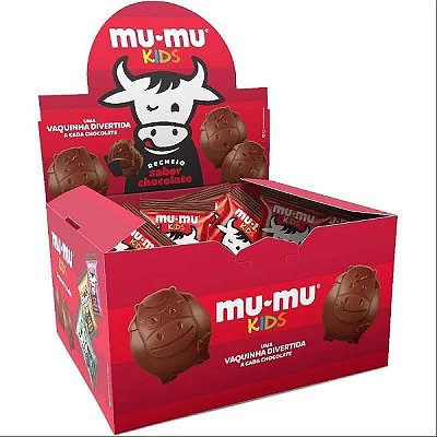 Chocolate Mu-Mu kids - Caixa 374,4g - 24 Unidades de 15,6g Cada