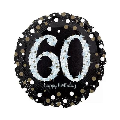 Balão Metalizado 60 Anos - 18 Polegadas - Anagram