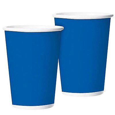 Copo de Papel Azul 250ml - 10 unidades