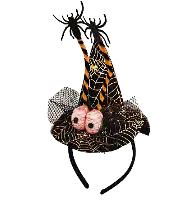 Tiara Chapéu Luxo com Aranha e Olhos - Halloween