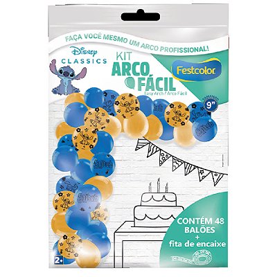 Kit Festa Fácil Stitch Aniversário 39 Pçs Decoração - Shop Macrozao