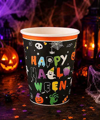 Copo de Papel Happy Halloween 270ml - 10 Unidades