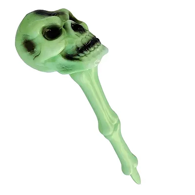 Crânio Estaca do Terror de Plástico para Jardim Halloween - 38cm x 13 cm