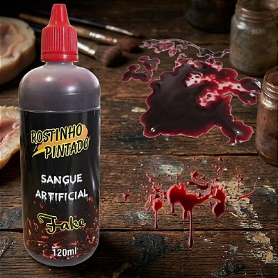 Sangue Falso Vermelho Artificial Para Maquiagem Artística Cicatriz Halloween - 120ml