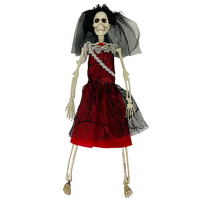 Caveira Zumbi Elegante Halloween 40 cm