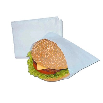 Saco Papel Hamburguer 10 X 11 Cm Branco - 50 Unidades