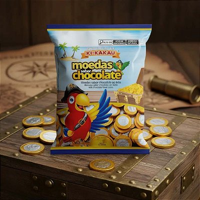 Moedas Chocolate 1 Real - Pacote de 160 gramas Aprox. (42Un.)