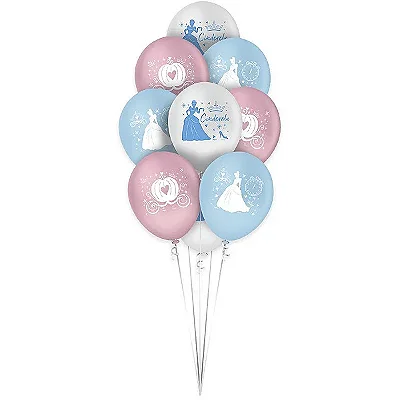 Balões Bexigas Festa Princesas Disney - 9 Polegadas (23cm) - 25 Unidades