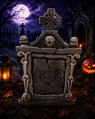 Enfeite Totem Lápide EVA Halloween - 50x32cm