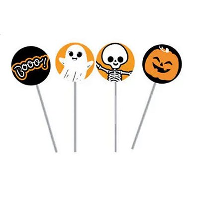 Topper Halloween Tags Para Docinhos e salgados Decorativos - 4 pçs