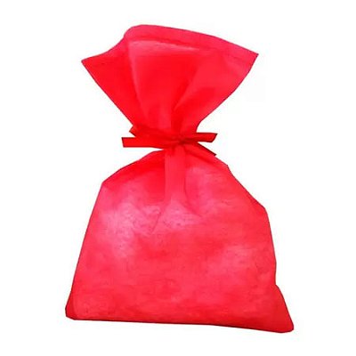 Sacolinha Surpresa TNT Vermelho com Fita 11x20cm - 10 Unidades