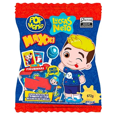 Pirulito Pop Mania Maxxi Luccas Neto Uva 500g