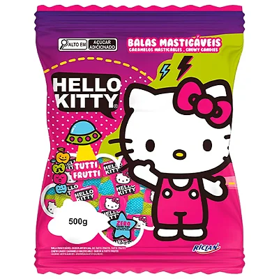 Bala Mastigável TuttiFrutti Hello Kitty 500g