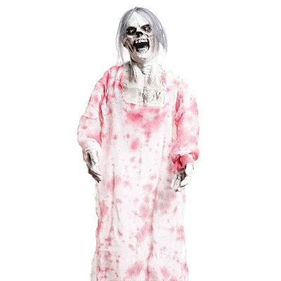 Boneco Zumbi Sangrento com Som Luz e Movimento Halloween - 80cm