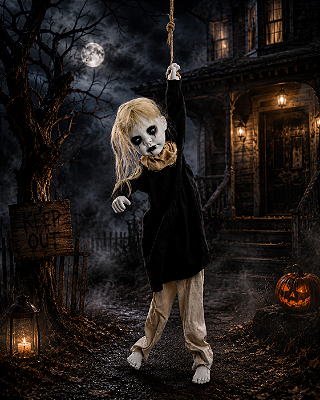 Boneca Halloween Kiara – 90 cm com Luz, Som e Movimento