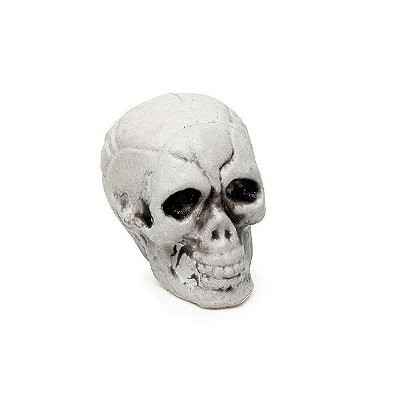 Enfeite Decorativo Halloween - Crânio de Esqueleto - 12 Unidades