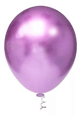Balão Platinado Cromado Violeta 5 polegadas - 25 unidades