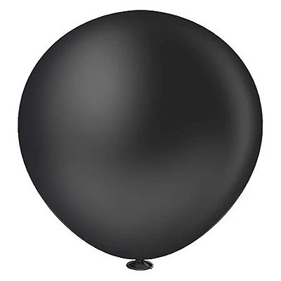 Balão Latex Liso Preto 5 polegadas - 50 unidades