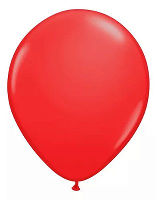 Balão Latex Liso Vermelho 5 polegadas - 50 unidades